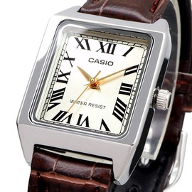 Casio LTP-V007L-9B Standard Quartz Women's Watch, Light Champagne Gold, Brown, Overseas Model, Light Champagne Brown Leather LTP-V007L-9B