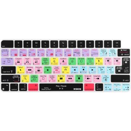 XSKN Final Cut Pro Shortcuts Keyboard Silicone Cover Skin for 2021 Released M1 M2 M3 M4 iMac 24 inch Magic Keyboard with Touch ID A2449 Lock Key A2450 EU&US Layout