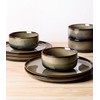 TheTerra Ceramic Dinnerware Sets for 4, 12 Pieces Handmade Reactive
