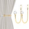 2 Pack Heavy Duty U Shaped Metal Curtain Holdbacks with