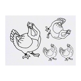 4 x 'Chicken' Temporary Tattoos (TO00012503)
