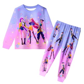 Kusouku Kids Girls Pop Singer Sweartshirt Casual Hoodie Novetly Hoody Clothes Merch Purple