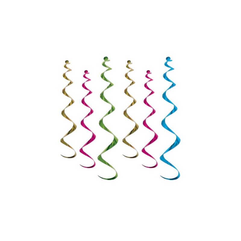 Beistle Twirly Whirlys (asstd C/GD/LG/T) (6/Pkg)