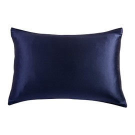 Gioia Casa Luxury Pillowcase - 100% Pure Mulberry Silk on Both Sides - Soft Anti Wrinkle, Hypoallergenic, Washable Bed Pillowcases - Premium Pillow Cover That Protects Your Hair and Skin - Navy