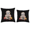 Sloth Crocheting Funny Crochet Throw Pillow