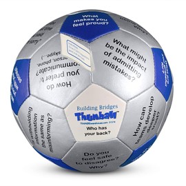 Trainers Warehouse Trust Thumball 6" | Team Building Activities - Build Bridges and Deepen Relationships Through Conversation | 32 Panels to Prompt Conversation