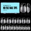 TOMICCA Pack of 240 Artificial Nail Tips, Ultra Short Squoval
