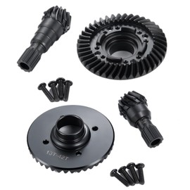 Runup 42T 13T Diff Gears Set, Carborn Steel Front/Rear Diff Ring + Pinion Gear for Tra-xxas 1/5 X-Maxx Xmaxx 6S / X Maxx 8S / XRT 8S RC Upgrades Parts