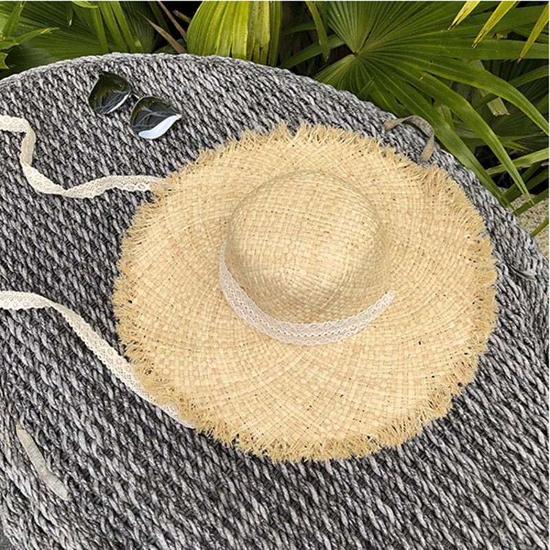Straw Hat, Women's, Sun Protection Hat, Sun Visor, Ribbon Chin