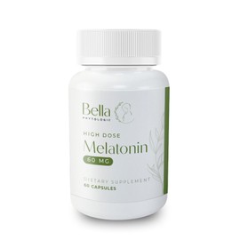 Melatonina pura 60 mg – Ayuda nocturna de alta potencia para descanso profundo, relajación, jet lag y alivio del estrés – Acción rápida, sin hábito, sin drogas, fabricado en Estados Unidos (60