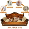 INRLKIT Luxury Cardboard Cat Scratcher Sofa Bed, Couch Shaped Scratching