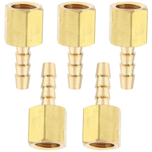 'Brass Fitting 1/8 Inch BSPP x 3/16 (5 mm) Hose