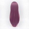MSHUI 60cm Anime Cosplay Long Purple Wig