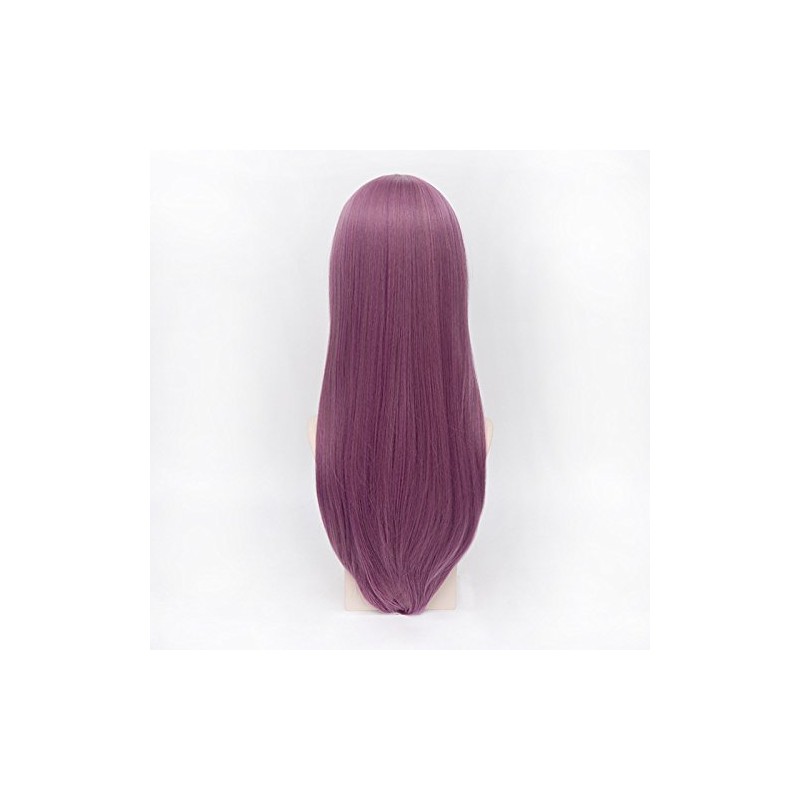 MSHUI 60cm Anime Cosplay Long Purple Wig