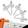 Sunxeke 100pcs Aluminum Large Flange Blind Rivets, 3/16" x 3/8",