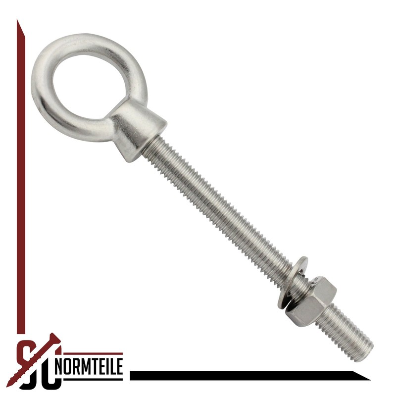 Metric Thread Eye Bolt - M6 x 60mm - (Pack