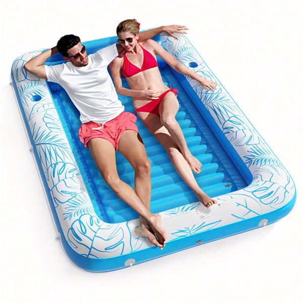 Jasonwell Inflatable Tanning Pool Lounger Float 4 in 1 Sun