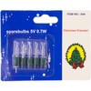 5 Clear Push in Fairy Bulbs with Green Base 5v
