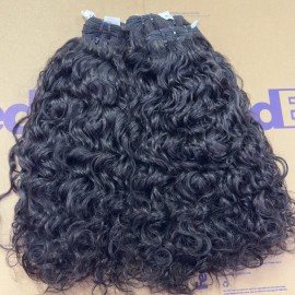 Raw Human Hair Kinky Curly Bundles Vietnamese Raw Hair Swiss Lace Frontal Vendor with hd 4*4 5*5 Closure Indian Curly Loose Deepstyle: all, color: Indonesia Curly, Stretched Length: 18 in