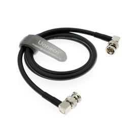 Uonecn 12G HD SDI BNC Coaxial Cable Male to Male L-shaped Original Cable for 4K Video Camera 1