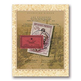 French Menu Best Durable Ticket Popular Modern Vintage Ad Awesome Paris France Poster 8X10