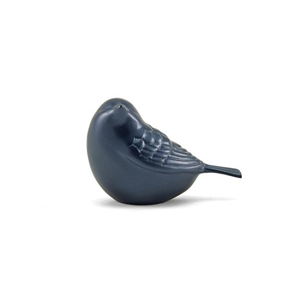 OneWorld Memorials Songbird Bronze Keepsake Urns - Extra Small - Holds Up to 5 Cubic Inches of Ashes - Frost Blue Keepsake for Ashes - Engraving Sold Separately