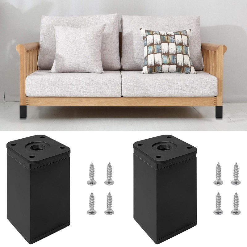 DDHOMIN 4 PCS Plastic Adjustable Funiture Legs for Sofa,Desks,Cabinets