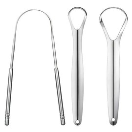 Stainless Steel Tongue Scraper Cleaner Set, 1/2/3/4 Sets Tongue Scraper for Adults, U Shaped Tongue Cleaner for Fresher Breath, Oral Hygiene Care Tools, Mouth Guard, Christmas, Christmas Gift:_Silver_one-size