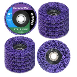 WelderElite Paint Stripping Discs 12-Pack, 4" Purple Angle Grinder Disc for Paint, Rust, and Adhesive Removal, Strip Disc for Metal and Wood