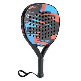 Paddle Tennis Racket Carbon Fiber Surface with EVA Memory Flex Foam Core POP Paddle Rackets(Blue)
