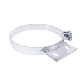 United Pacific 10332 Abrazadera de escape cromada para Peterbilt, triple chapado en cromo, fuerte y duradero, construcción de acero, una unidad, 7 pulgadas