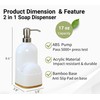 Clasin Home Kitchen Soap Dispenser with Sponge Holder, Refillable Acrylic