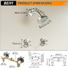 BEIYI 2 Handle Shower Faucet, Two Handles Shower Faucet Set,