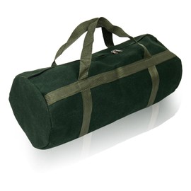 LEXICHER 24“ Grill Accessory Storage Bag, Tools Storage for Outdoor Grilling, Thick Canvas Double Zipper Grill Tool Grill Utensil Storage Bag, Carry Bag for Camping Hiking Barbecue, Dark Green