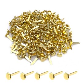 200 x Mini Brads Metal Pattern Clips for Card Scrapbooking Gold