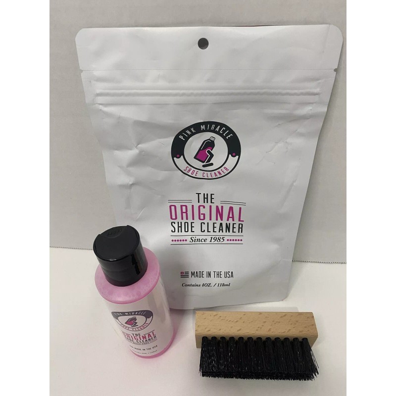 Pink Miracle 4oz Pink Miracle Shoe Cleaner Kit With Brush