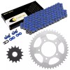Caltric Blue Drive Chain And Sprocket Kit for Suzuki SV650S