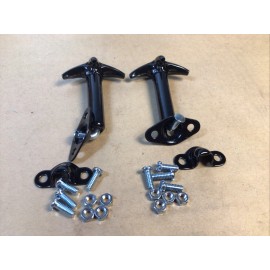 Buyers Products 2 Pc. Buyers Products WJ96WCB, Spring-Loaded 90 Deg Hood Catch w/ Keeper (BLACK)