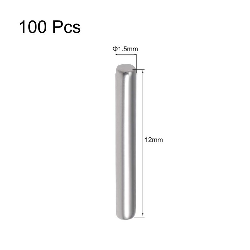 TOP-VIGOR 100Pcs 1.5mm x 12mm Dowel Pins Shelf Support Pegs,