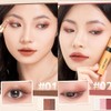 GECOMO Genuine Tri-Color Eyeshadow Stick, Colorful Quick Makeup Contouring and
