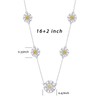 DAOSHANG Sterling Silver Daisy Flower Choker Necklace for Women Spring
