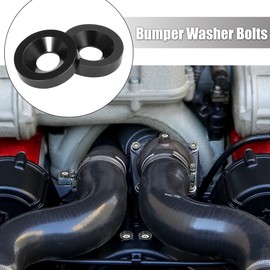 X AUTOHAUX 25pcs Car Bumper Mudguard Washer Bolts M6x1.0 Aluminum Alloy Black