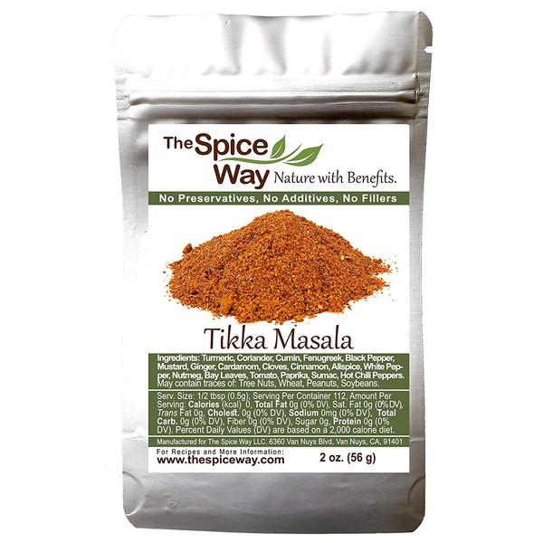 The Spice Way Tikka Masala - An Indian Seasoning Mix for Meat. 20 premium ingredients including turmeric, coriander, cumin, fenugreek, galangal and more.(Goda Masala/Gram Masala/Graham) - 2 oz