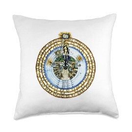 Occult Esoteric Anima Mundi Color Alchemy Throw Pillow, 18x18, Multicolor