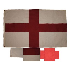 K's Novelties 3x5 Embroidered Sewn St George Georges Cross 100% Cotton Flag 3'x5' House Banner