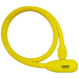 GORIN G222WY Wire Lock, Yellow, 27.6 inches (70 cm), Includes 3 Dimple Keys
