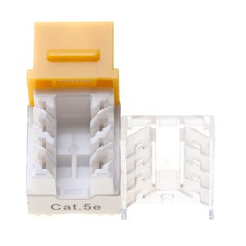 SATMAXIMUM RJ45 Punch Down Tool Kit for 45° Keystone Jacks, Speed Termination Tool with 10 Pack Cat6 45° Keystone Connectors (Yellow)