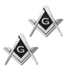 2 pcs Freemason Square and Compass Metal Decal Auto Emblem,