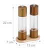 Relaxdays Salt and Pepper Mill Set of 2 Coasters, Ceramic