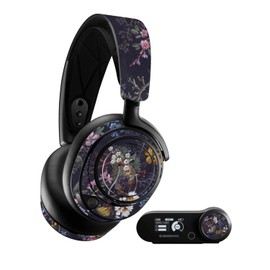 MightySkins Glossy Glitter Skin Compatible with SteelSeries Arctis Nova Pro - Midnight Blossom | Protective, Durable High-Gloss Glitter Finish | Easy to Apply and Change Styles | Made in The USA